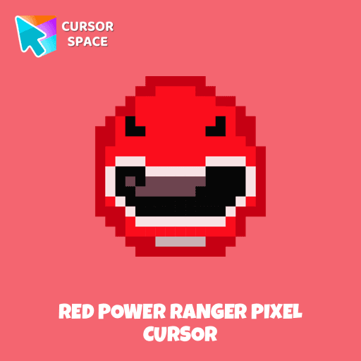 Red Power Ranger Pixel cursor arrow cursor
